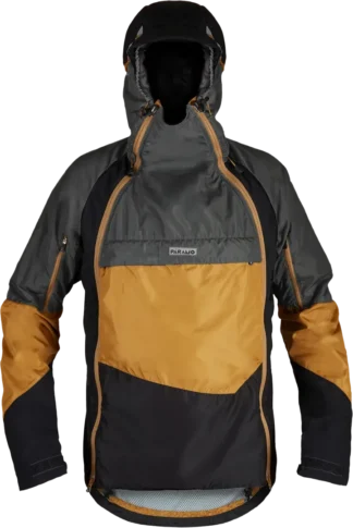 Mens Hiking Smock Paramo Velez Evolution Hybrid In Cumin Steel Black Front