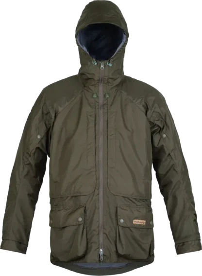 Mens Shooting Waterproof Jacket Paramo Halkon In Moss Front