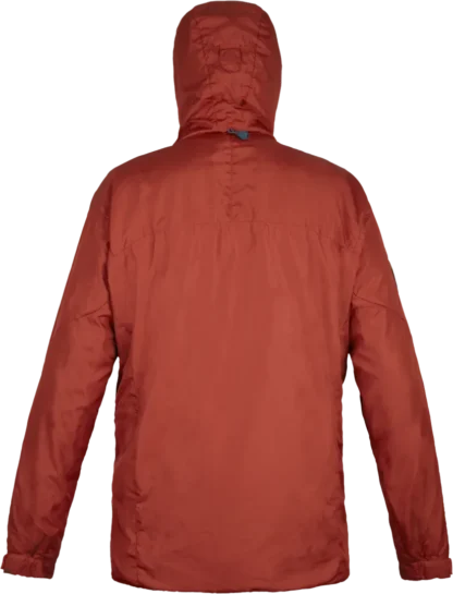 Mens Breathable Waterproof Jacket Helki In Outback Red Back