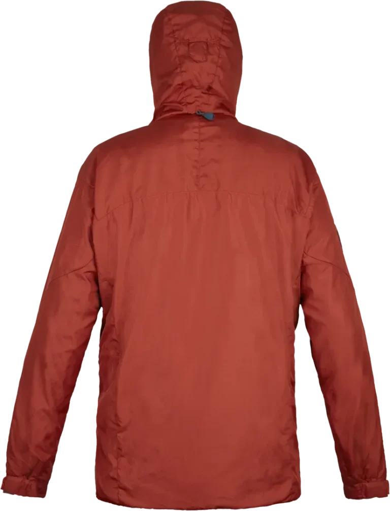 Mens Breathable Waterproof Jacket Helki In Outback Red Back