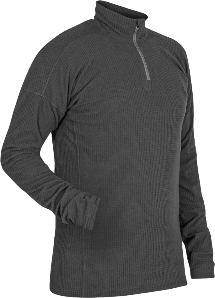Mens Hiking Technical Baselayer In Dark Grey Angled