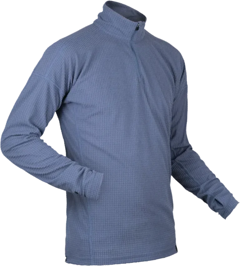 Mens Hiking Technical Baselayer In Indigo Angled