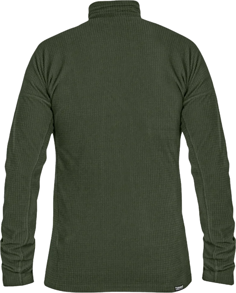 Mens Hiking Technical Baselayer In Moss Green Back