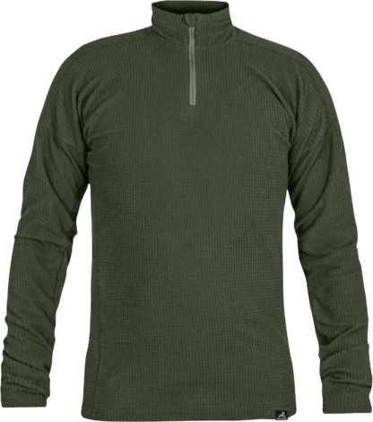 Mens Hiking Technical Baselayer In Moss Green Front