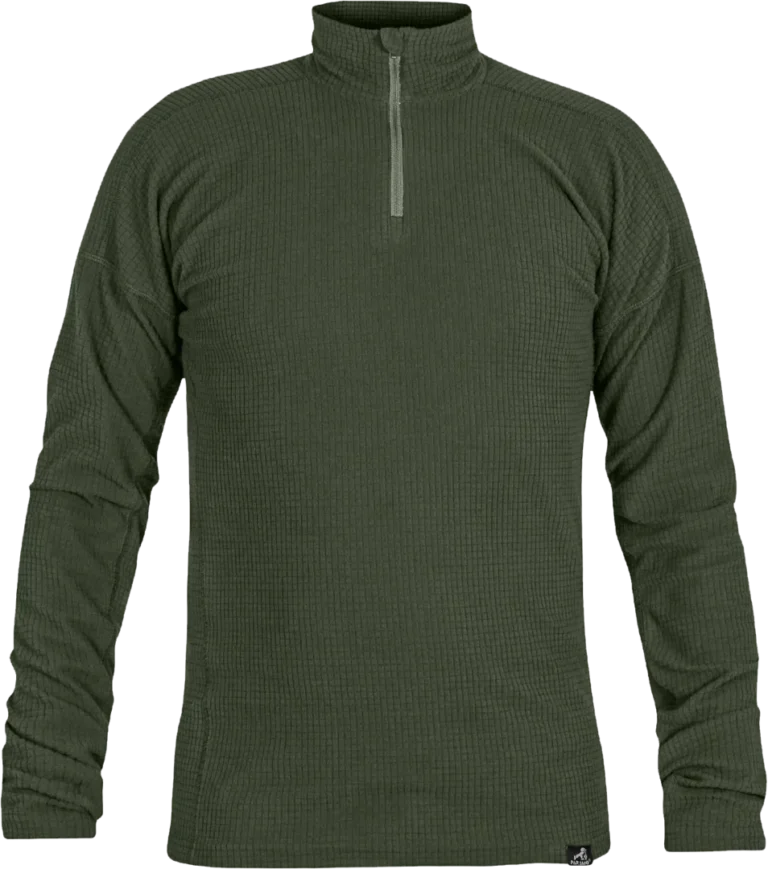 Mens Hiking Technical Baselayer In Moss Green Front