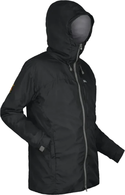 Mens Hiking Waterproof Jacket Helki In Black Angled