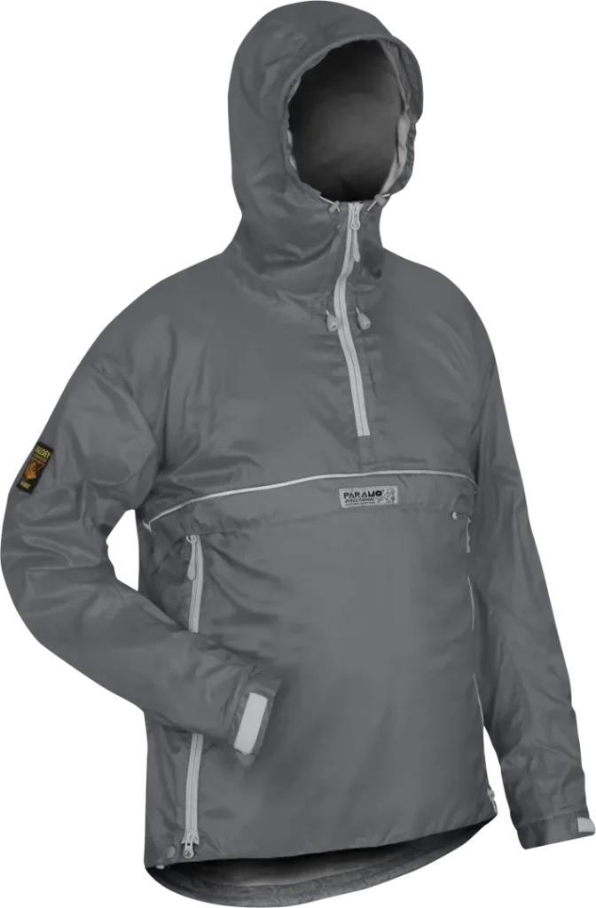 Mens Lightweight Waterproof Smock Paramo Velez Adventure Light In Rock Grey Angled