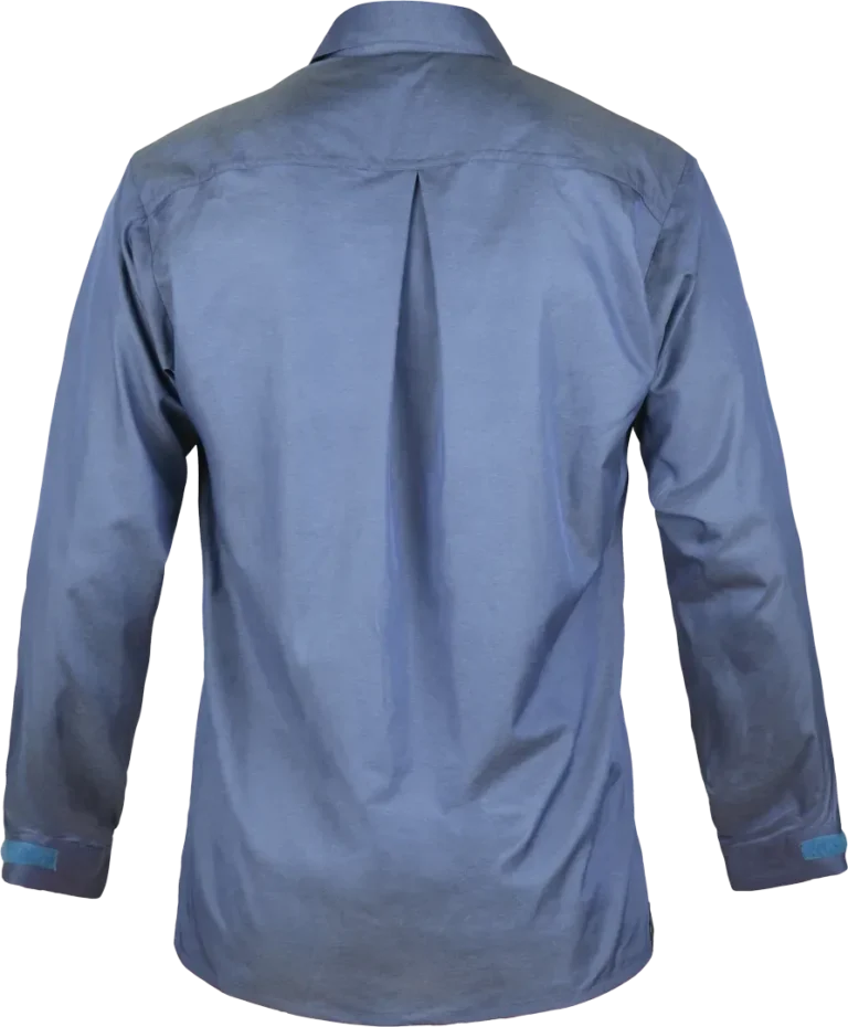 Mens Summer Hiking Shirt Katmai In Indigo Back