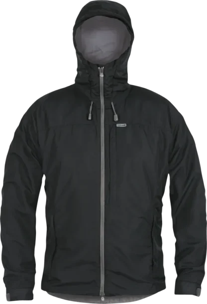 Mens Walking Waterproof Jacket Helki In Black Front