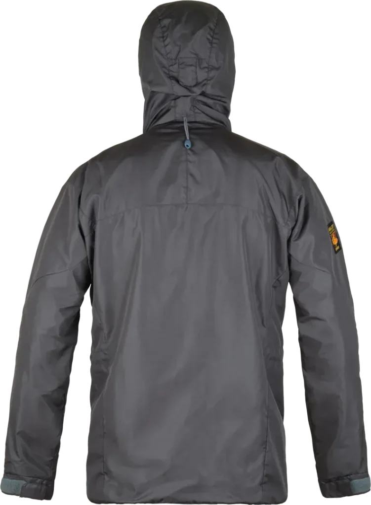 Mens Walking Waterproof Jacket Helki In Dark Grey Back