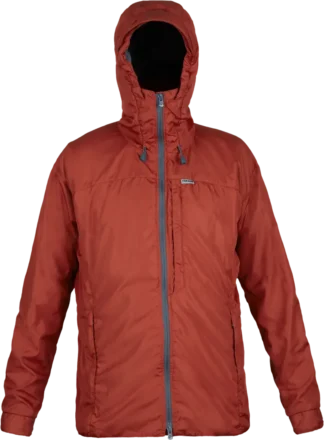 Mens Walking Waterproof Jacket Helki In Outback Red Front