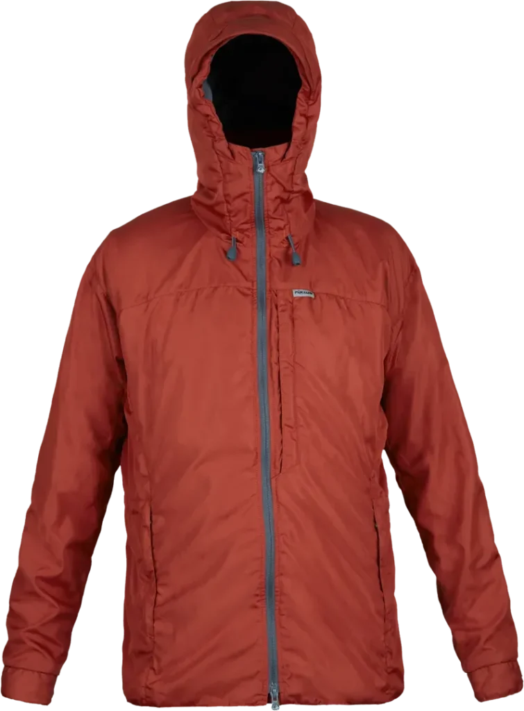 Mens Walking Waterproof Jacket Helki In Outback Red Front