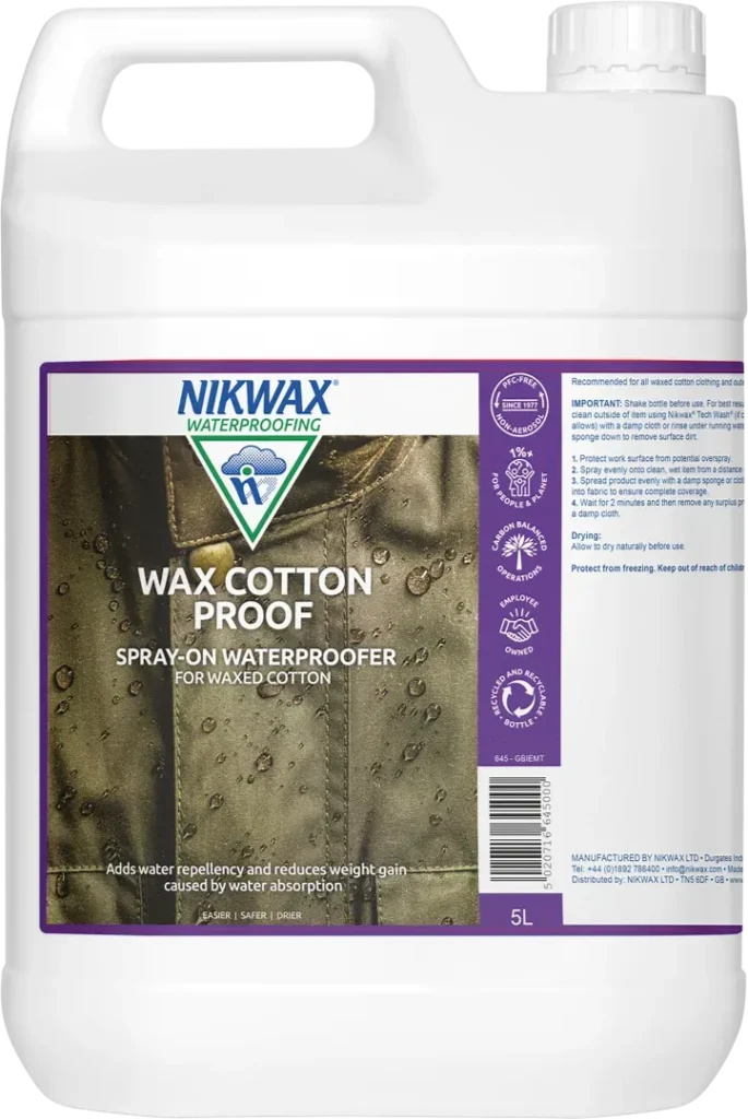 Nikwax Wax Cotton Proof 5 litres