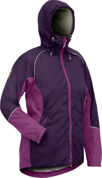 Womens Andina Jacket Elderberry Foxglove Waterproof Hiking Jacket Angled