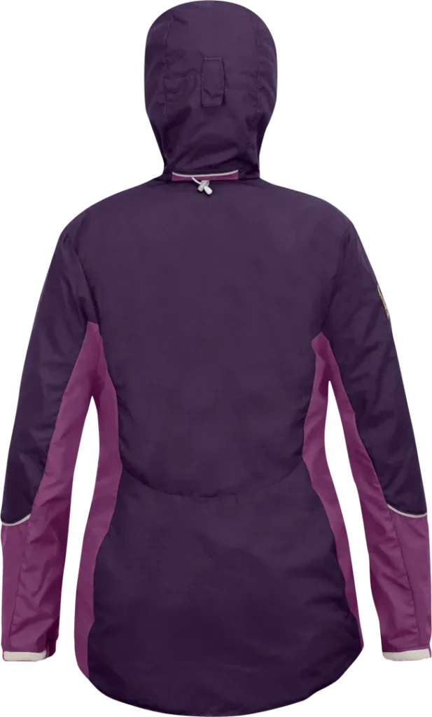 Womens Andina Jacket Elderberry Foxglove Waterproof Hiking Jacket Back