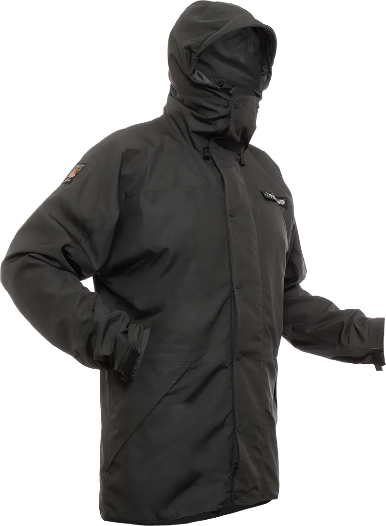 Mens Cascada Waterproof Jacket Dark Grey Angled