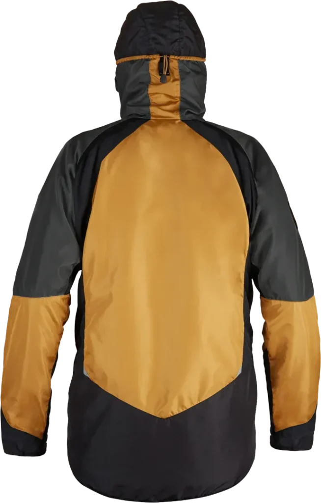 Mens Climbing Smock Paramo Velez Evolution Hybrid In Cumin Steel Black Back