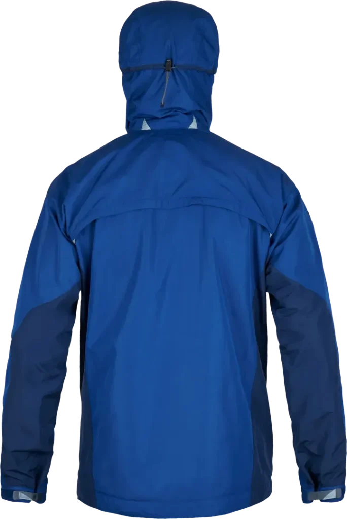 Mens Hiking Windproof Jacket Bentu In Cobalt And Midnight Back