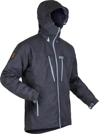 Mens Hiking Windproof Jacket Bentu In Dark Grey Angled