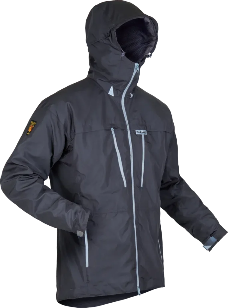 Mens Hiking Windproof Jacket Bentu In Dark Grey Angled