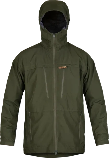 Mens Hiking Windproof Jacket Bentu In Moss Green Front