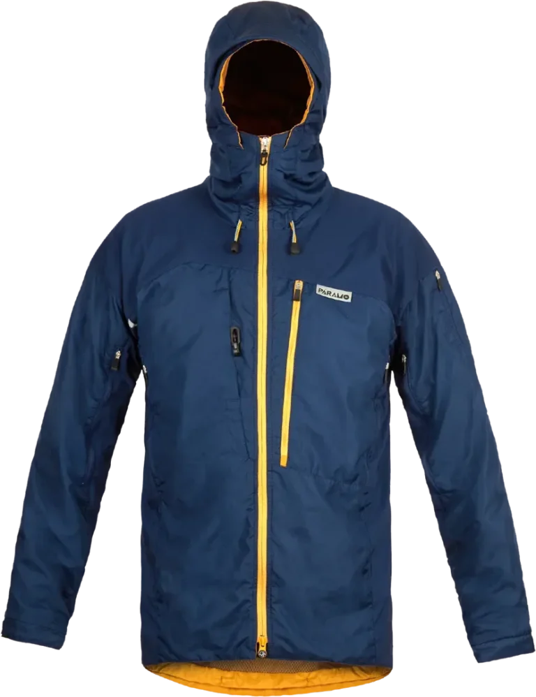 Mens Rock Climbing Jacket Paramo Enduro In Midnight Blue Front