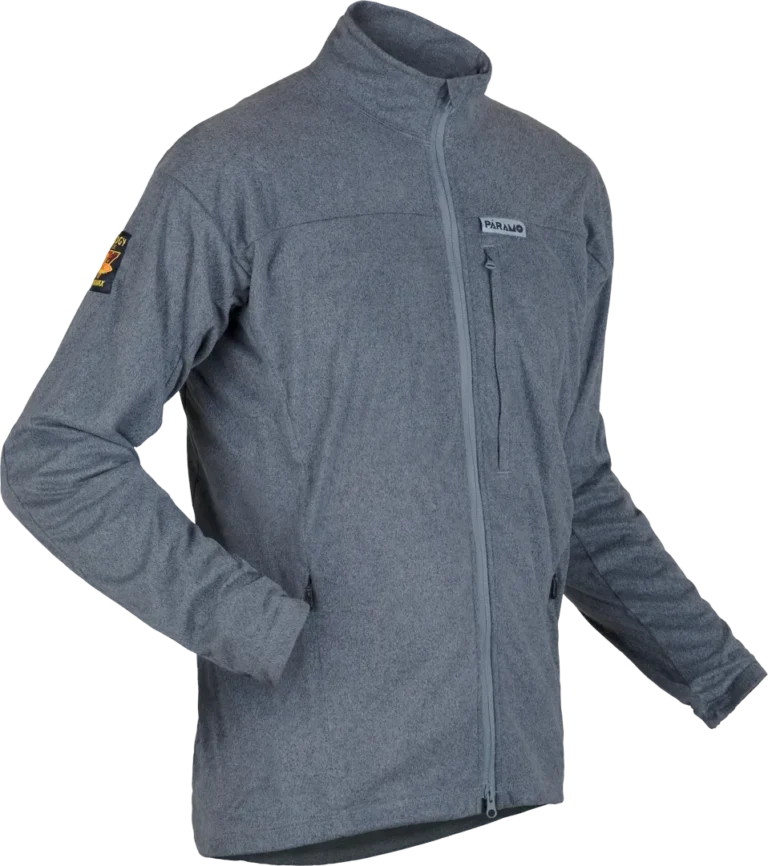 Mens Walking Fleece Paramo Bentu Steel Grey Angled