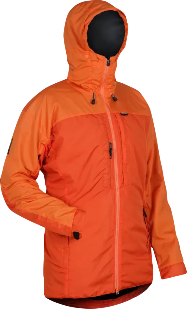 Mens Walking Jacket Paramo Alta Iii Pumpkin Puffin Angled