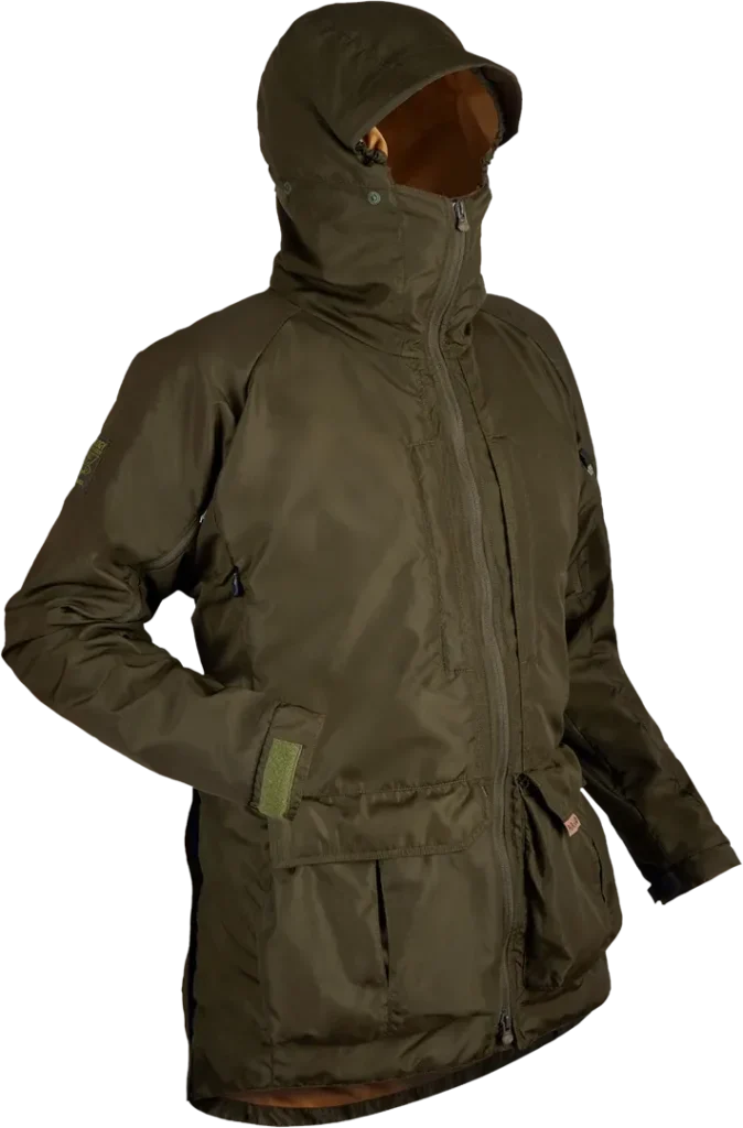 Mens Waterproof Bird Watching Jacket Pajaro In Moss Angled