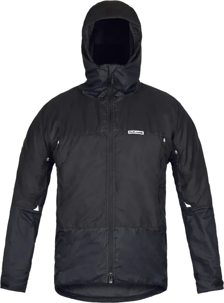 Mens Waterproof Climbing Jacket Paramo Velez In Black Front