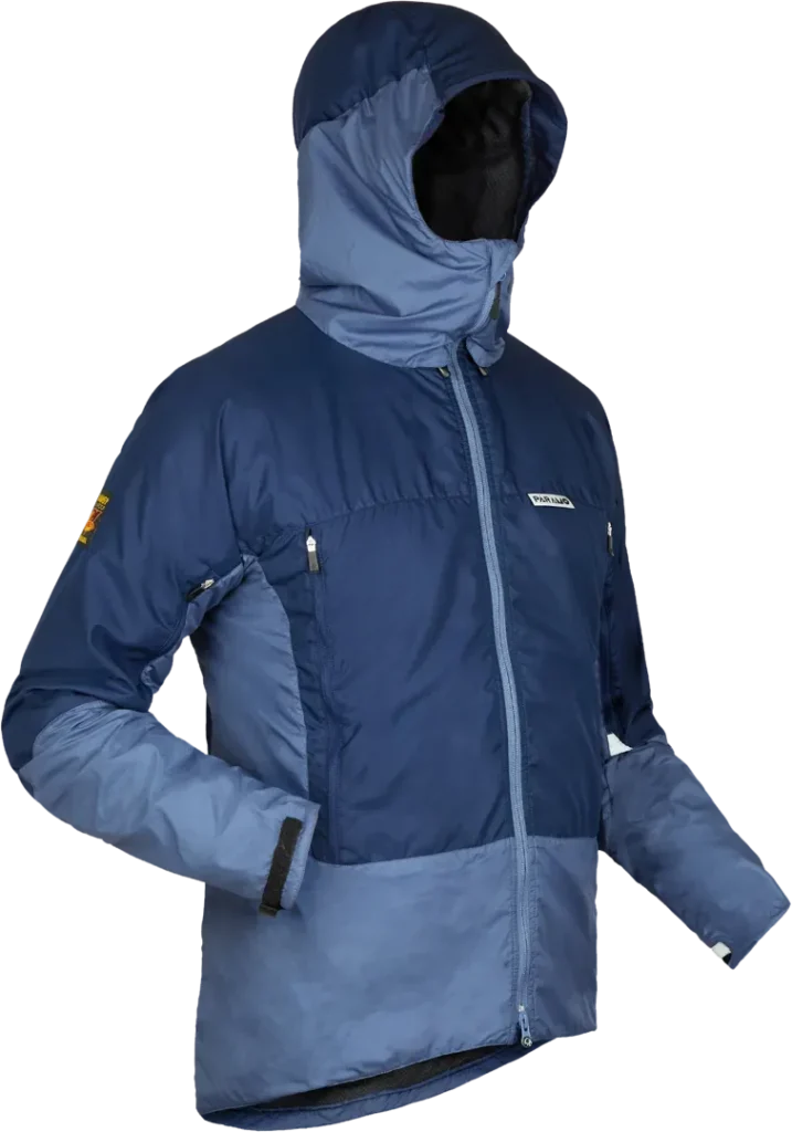 Mens Waterproof Hiking Jacket Paramo Velez In Midnight And Indigo Angled