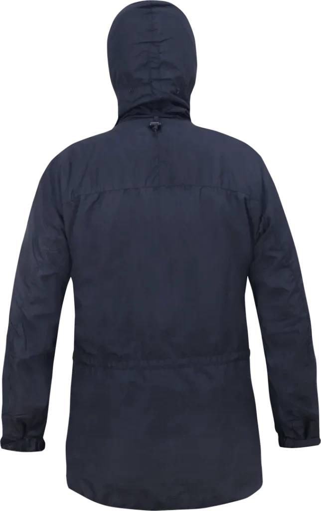 Mens Waterproof Hiking Jacket In Midnight Back