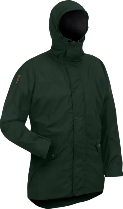 Mens Waterproof Walking Jacket In Forest Green Angled