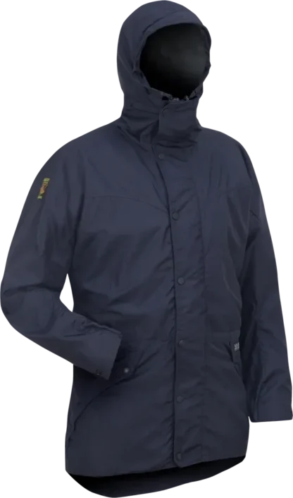 Mens Waterproof Walking Jacket In Midnight Angled