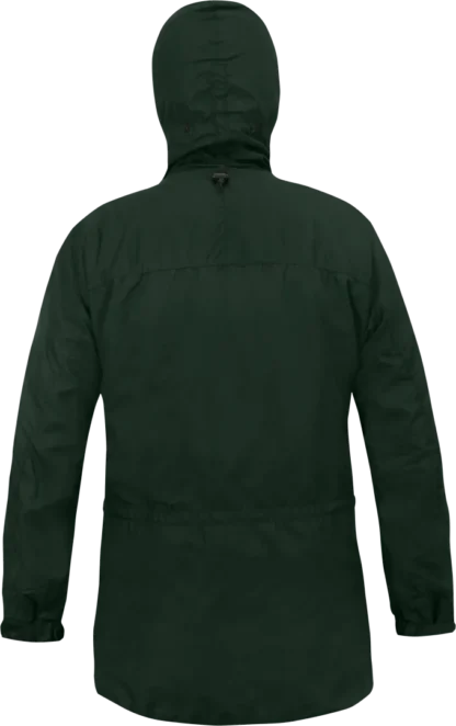 Mens Waterproof Winter Walking Jacket In Forest Green Back