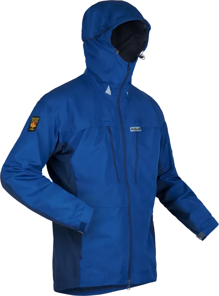 Mens Windproof Jacket Bentu In Cobalt And Midnight Angled