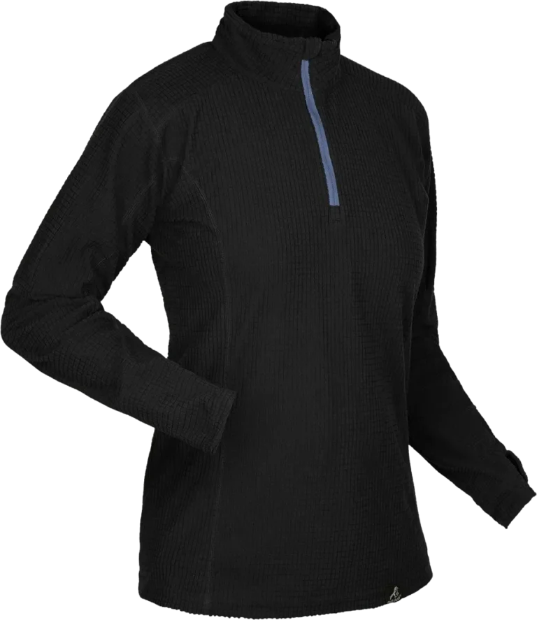 Womens Grid Technic Black Indigo Womens Baselayer Angled