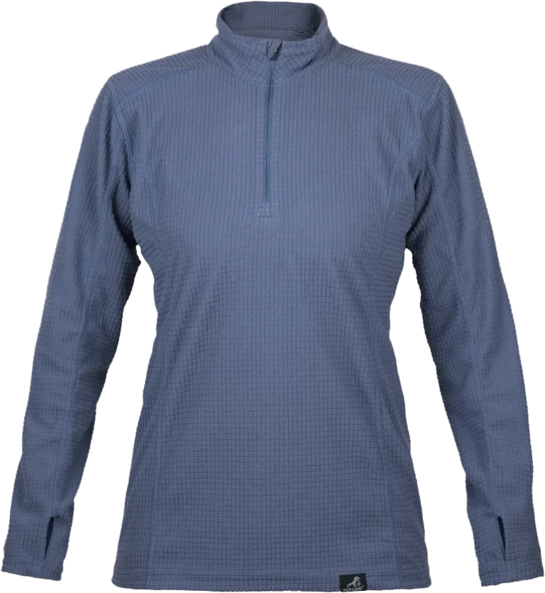Womens Grid Technic Indigo Technical Fleece Baselayer Front