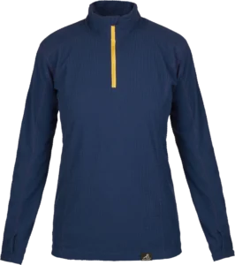Womens Grid Technic Midnight Gold Technical Fleece Baselayer Front