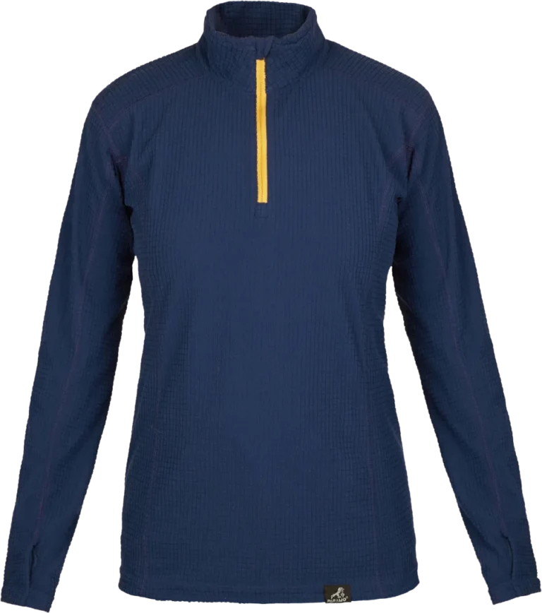 Womens Grid Technic Midnight Gold Technical Fleece Baselayer Front