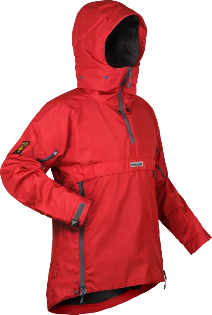 Womens Velez Adventure Smock Fire Womens Waterproof Hiking Jacket Angled