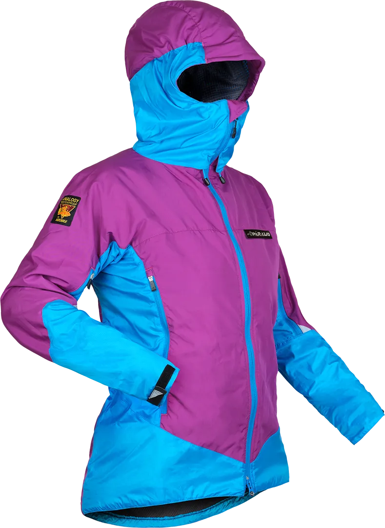 Womens Velez Jacket Foxglove Neon Angled