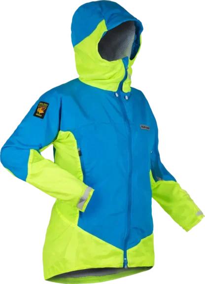 Womens Velez Jacket Neon Blue High Vis Yellowomens Womens Waterproof Angled