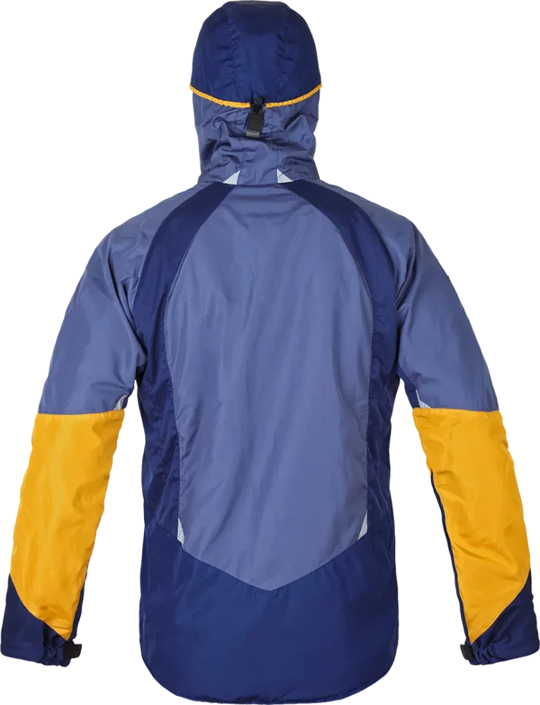 Mens Mountaineering Waterproof Smock Paramo Velez Evolution Midnight Gold Indigo Back 1080