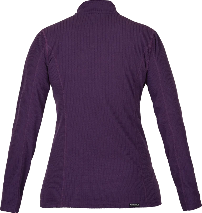 Womens Base Layer Fleece For Outdoor Activities Paramo Grid Technical Fleece Elderberry Back