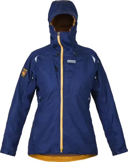 Womens Mountaineering Waterproof Jacket Paramo Ventura Midnight Gold Zips Front 1080