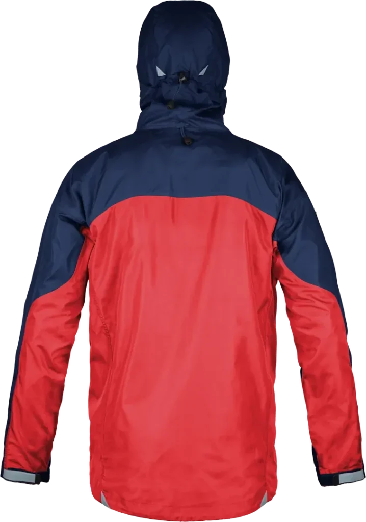 Mens Climbing Windproof Jacket In Fire And Midnight Back