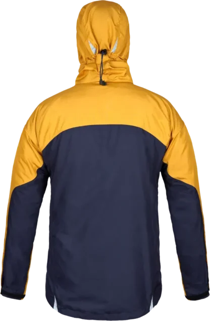 Mens Climbing Windproof Jacket In Midnight And Gold Back