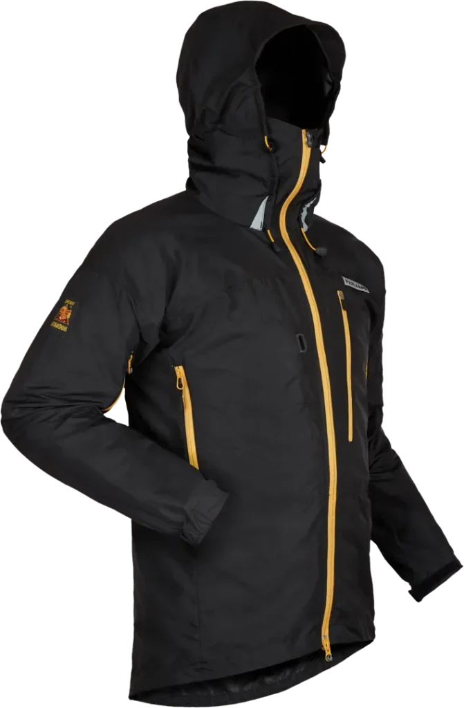 Mens Mountaineering Windproof Jacket In Black Angled