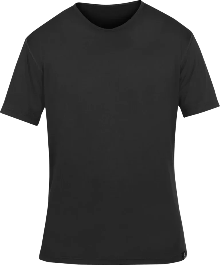 Mens Short Sleeved Base Layer Cambia Black Front